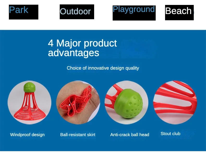 Description Picture 4 of item6 Pack Outdoor Bádminton Bedminton Racket Shuttlecock Badminton Shuttlecocks Sports Entertainment Goose Down Shuttlecock Red