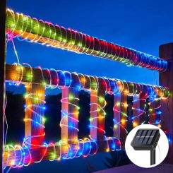 10M Solar Tube Rope LED String Lights Garden Christmas Decor Fairy Lights Outdoor Waterproof Party Garden Patio Wedding Lamps