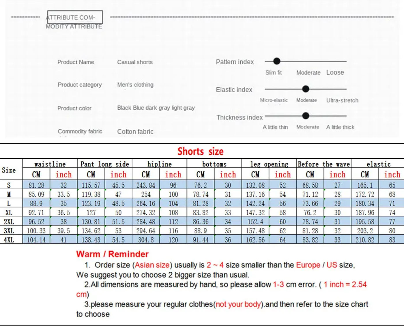 Description Picture 2 of itemBowlinger Men's shorts for men 3D Men Hot Cheap summer Male Men Shorts New Metal summer Casual shorts for men Fashion Classic