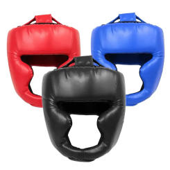 New Boxing Helmet Leather Karate Muay Thai Sanda Training Adults Kids Arts Helmet Head Guard Taekwondo Karate Boxing Helmets