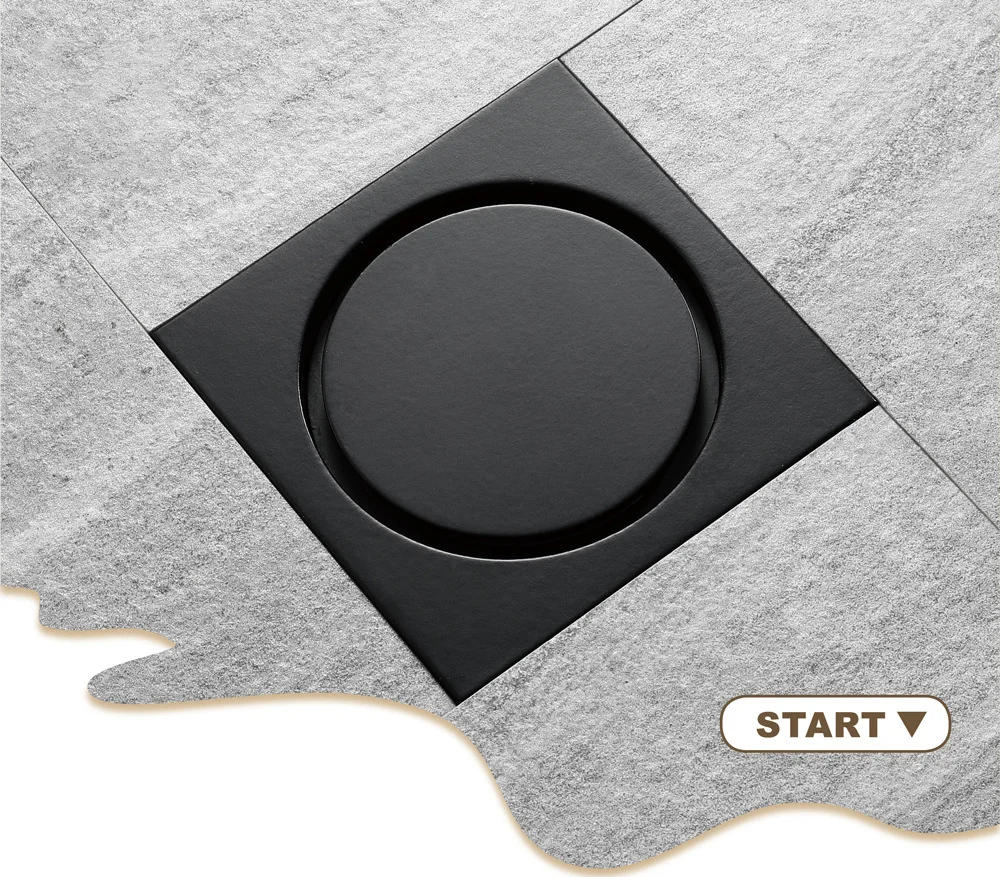 Description Picture 2 of itemShower Rooms Accessorie Electroplated Square Floor Drain Balcony Outdoor Drain Bathroom Renovation Hidden Installation 100X100MM