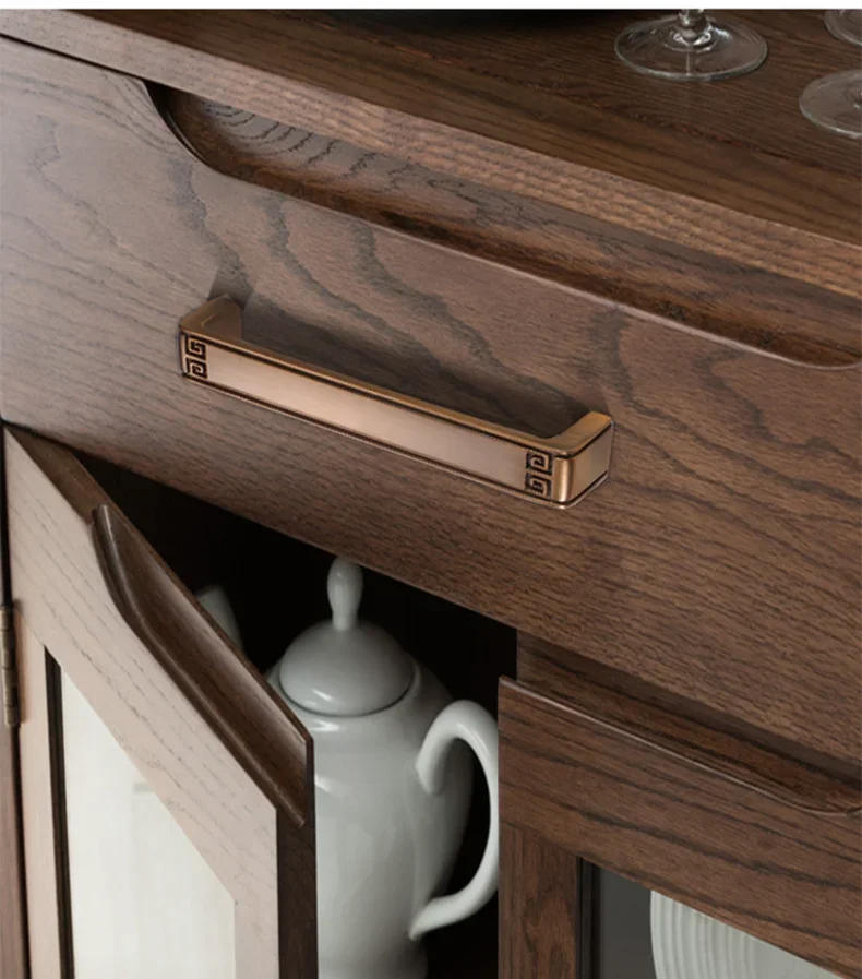 Description Picture 5 of itemNew Chinese Style Wardrobe Door Handle Antique Copper Cabinet Door Handle Drawer Cabinet Pull Hand Medium Furniture Hardware