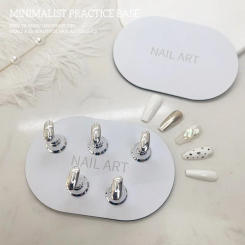 Nail Practice base Extremely simple strong magnetic metal nail holder Wear nail pieces fixed suction nails art tool Practice