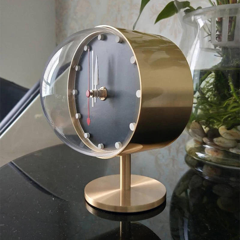 Description Picture 3 of itemRetro Desktop Clock Bedroom Design Silent Desk Clock Nordic Interior Vintage Tabletop Clocks Home Bedside Table Decoration