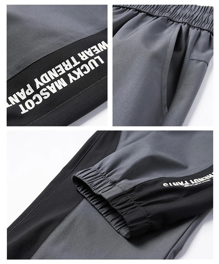 Description Picture 4 of itemSweatpants Men Jogger Pants Plus Size 8XL Fashion Casual Patchwork Trousers Male Big Size Joggers Elastic Waist