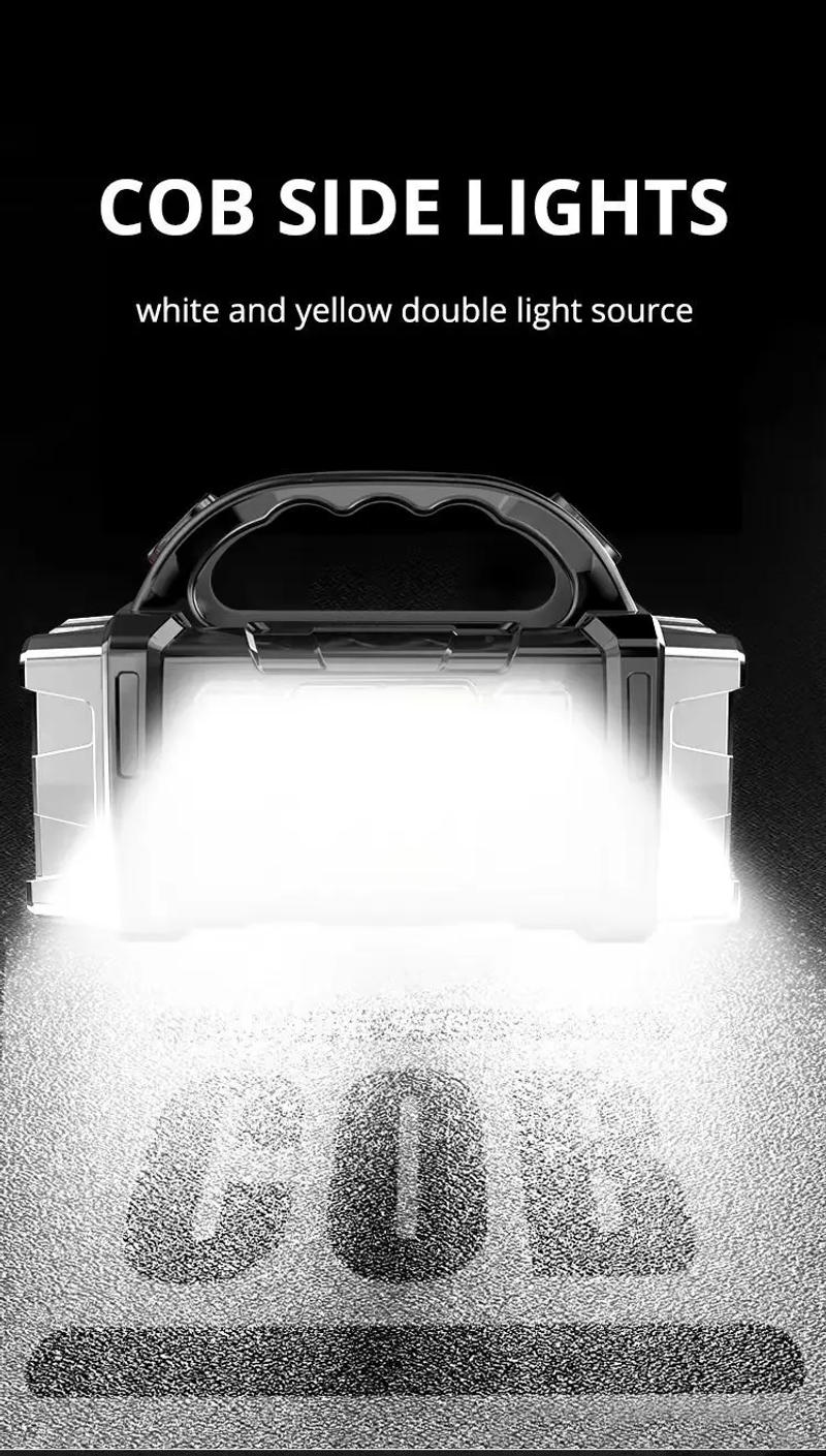 Description Picture 6 of itemMultifunctional Powerful Solar Rechargeable Flashlight COB LED Work Light Outdoor Waterproof Camping Emergency Torch Spotlight