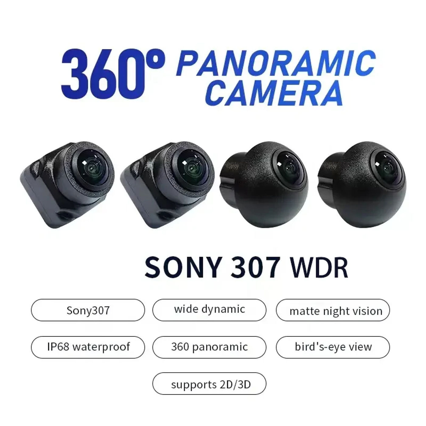 Description Picture 2 of itemCar Camera Kit 3D Car 360 Degree 1920x1080P Car Rear View Camera View for Sony307 WDR AHD1080P
