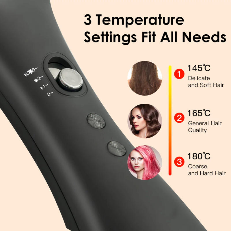 Description Picture 3 of itemHatteker Electric Hot Air Comb Styling Comb for Women Anion Heating Hair Straightening Brush for Straight And Curly Hair