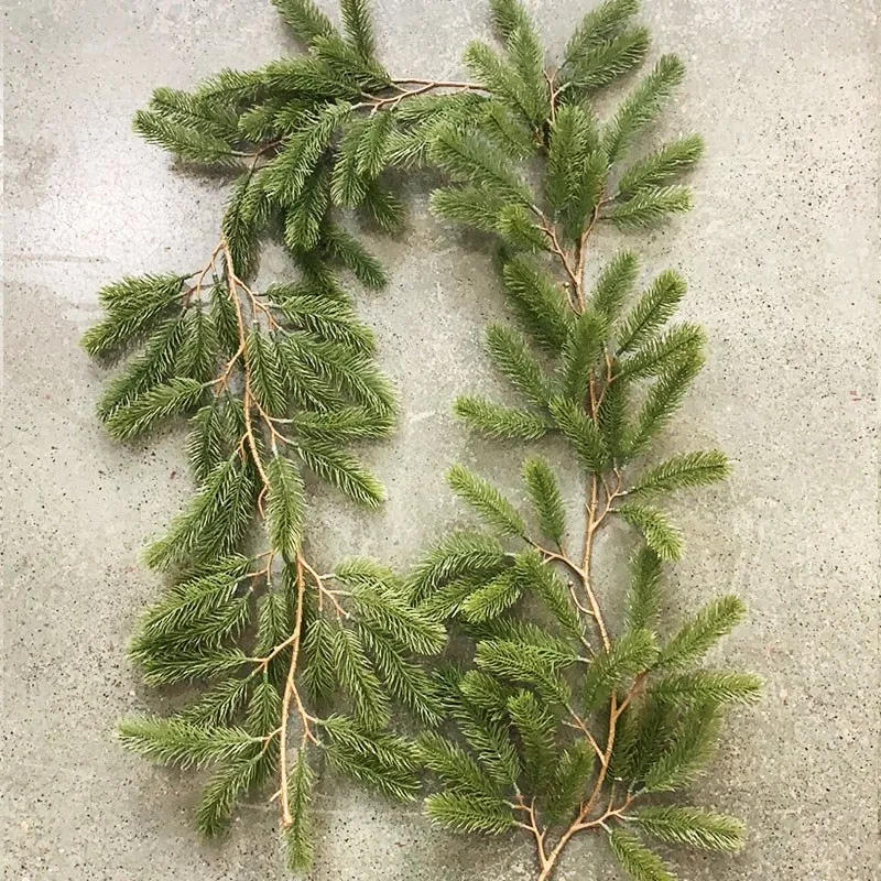 Description Picture 4 of item180CM Artificial Plants Christmas Garland Wreath Xmas Home Party Wedding Decoration Pine Tree Rattan Hanging Ornament For Kids