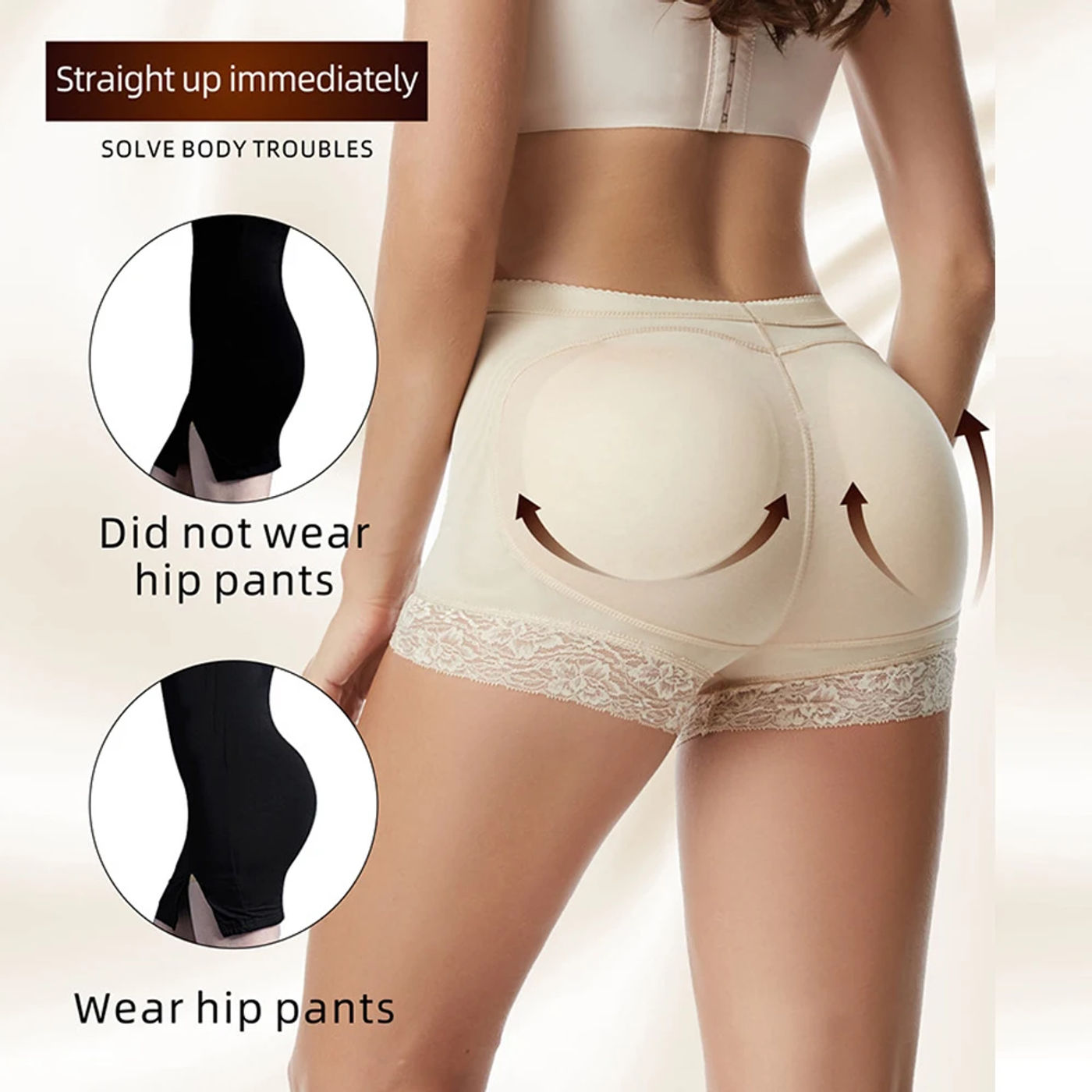 Description Picture 5 of itemButt Lifter Shaper Panties for Women Hip Pads Shorts Fake Buttocks Shapewear Underwear Push Up Body Shaper Panties Hip Enhancer