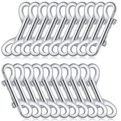 20pcs Bolt Snaps Hooks Zinc Alloy Trigger Chain Metal Clips Key Holder for Linking Key Chain Dog Leash Collar Sling