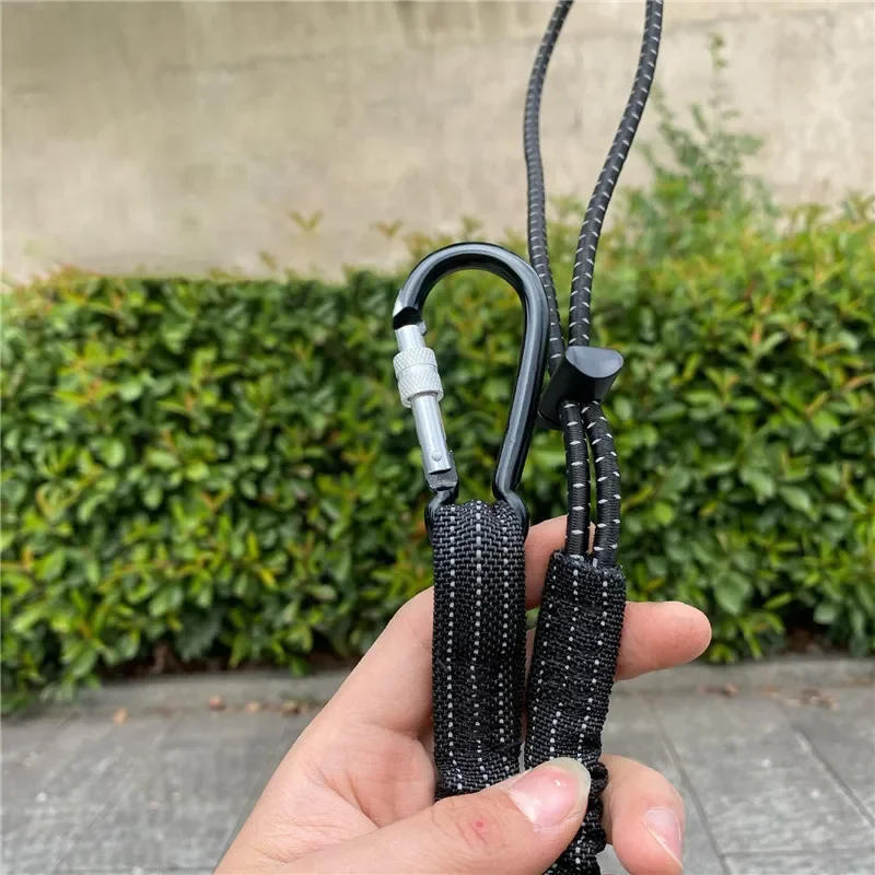 Description Picture 3 of itemSafety Bungee Tether Tool Lanyard With Carabiner Hook Climbing Working Anti-Falling Safety Rope Aerial Work Climbing Accessories