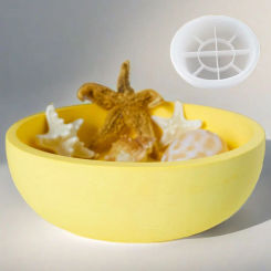 Large Bowl Plant Pot Concrete Mold DIY Garden Outdoor Planters Cement Casting Mold Scented Candle Vessel Terrazzo Mold Jesmonite
