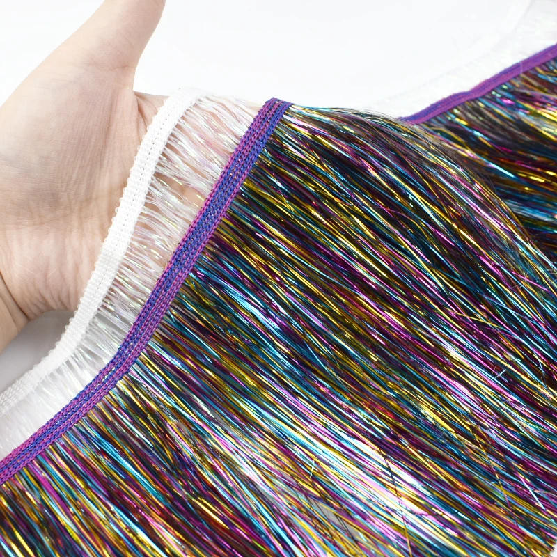 Description Picture 6 of item5/10M 10/15/20cm Meetee Fringe Tassels Bag Sequin Fringes for Curtain Wedding Dress Decorative Trimmings Sewing Ribbon Accessory