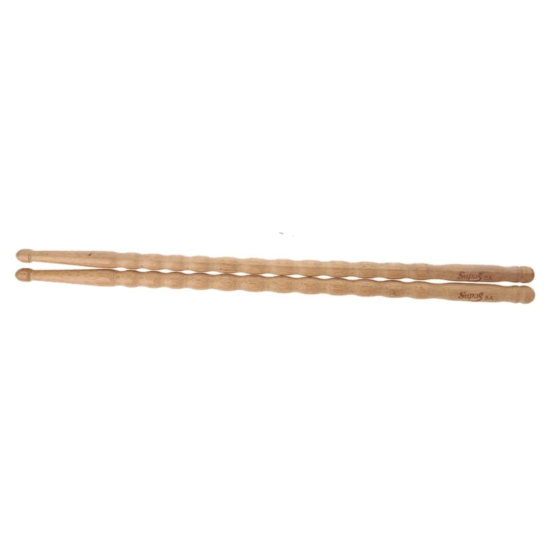 Description Picture 5 of item1 Pairs Wavy Pattern Bamboo Drumsticks 5A / 5B / 6A Drum Stick Durable Practical Drum Sticks