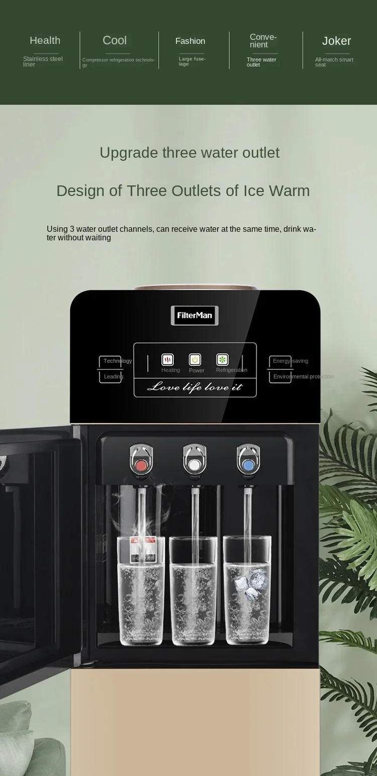 Description Picture 3 of itemWater dispenser compressor refrigeration vertical double door with refrigerated ice warm home office multi-purpose 220V