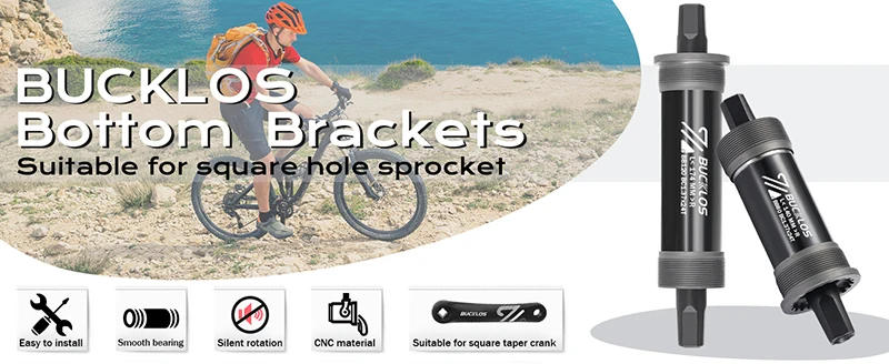 Description Picture 3 of itemBUCKLOS Bike Bottom Bracket BSA BB68 Sealed Bearing Bicycle Square Threaded Bottom Bracket Hollow Axle 113/120/122.5/126/140mm