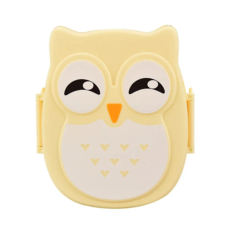 Description Picture 6 of itemPortable Owl Lunch Box Cartoon Microwave Food-Safe Plastic Food Picnic Container Box For Children Kids School Office Bento Box