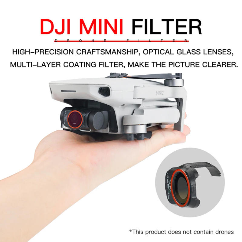 Description Picture 5 of item1/4/6pcs Lens Filters Glass Action Drone Accessories for DJI Mavic Mini 1 2 SE UV/CPL/ND/PL Drone Optical Glass