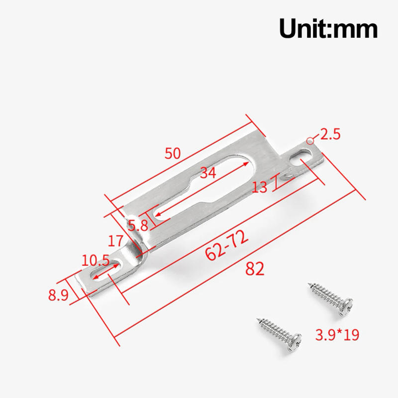 Description Picture 6 of itemStainless Steel Lock Plate Hook Seat Push-pull Sliding Door Lock Sliding Door Keepers Lock Seat Buckle Hardware Accessories