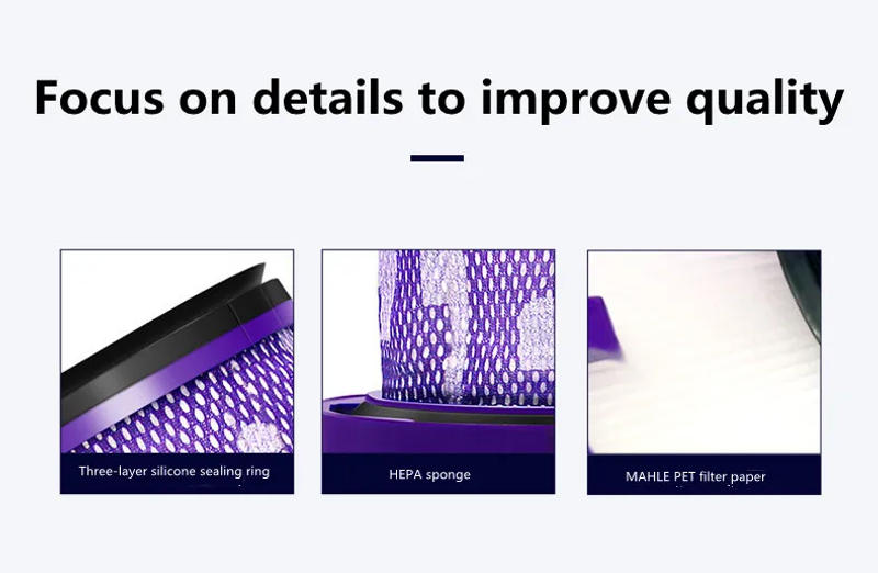 Description Picture 6 of item2 Pack Dyson V12 Slim HEPA Filter Replacement Kit For Dyson V12 Detect Slim Vacuum Cleaner Filters Part