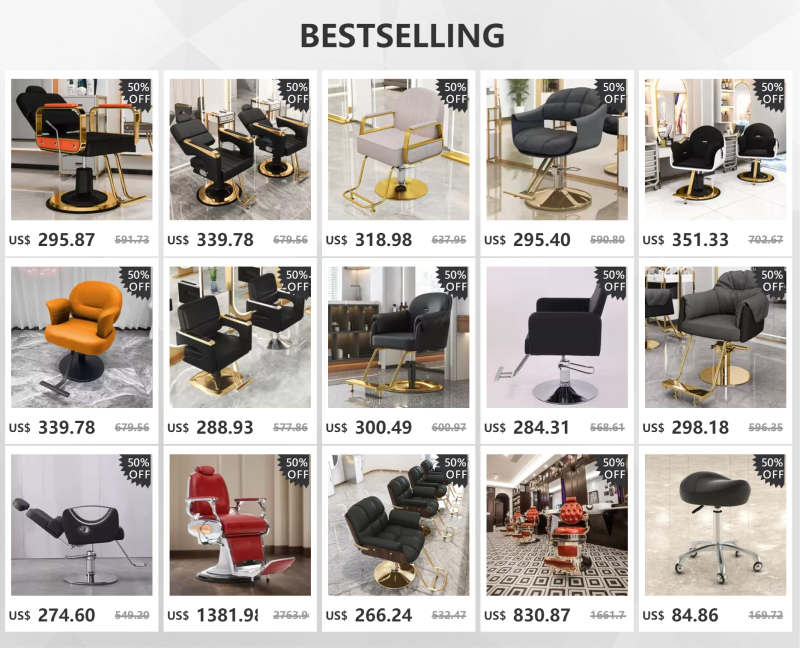 Description Picture 2 of itemLuxury Designed Barber Chair Reclinable Portable Beauty Armchair Barber Swivel Hidraulic Cadeira De Barbeiro Salon Furniture