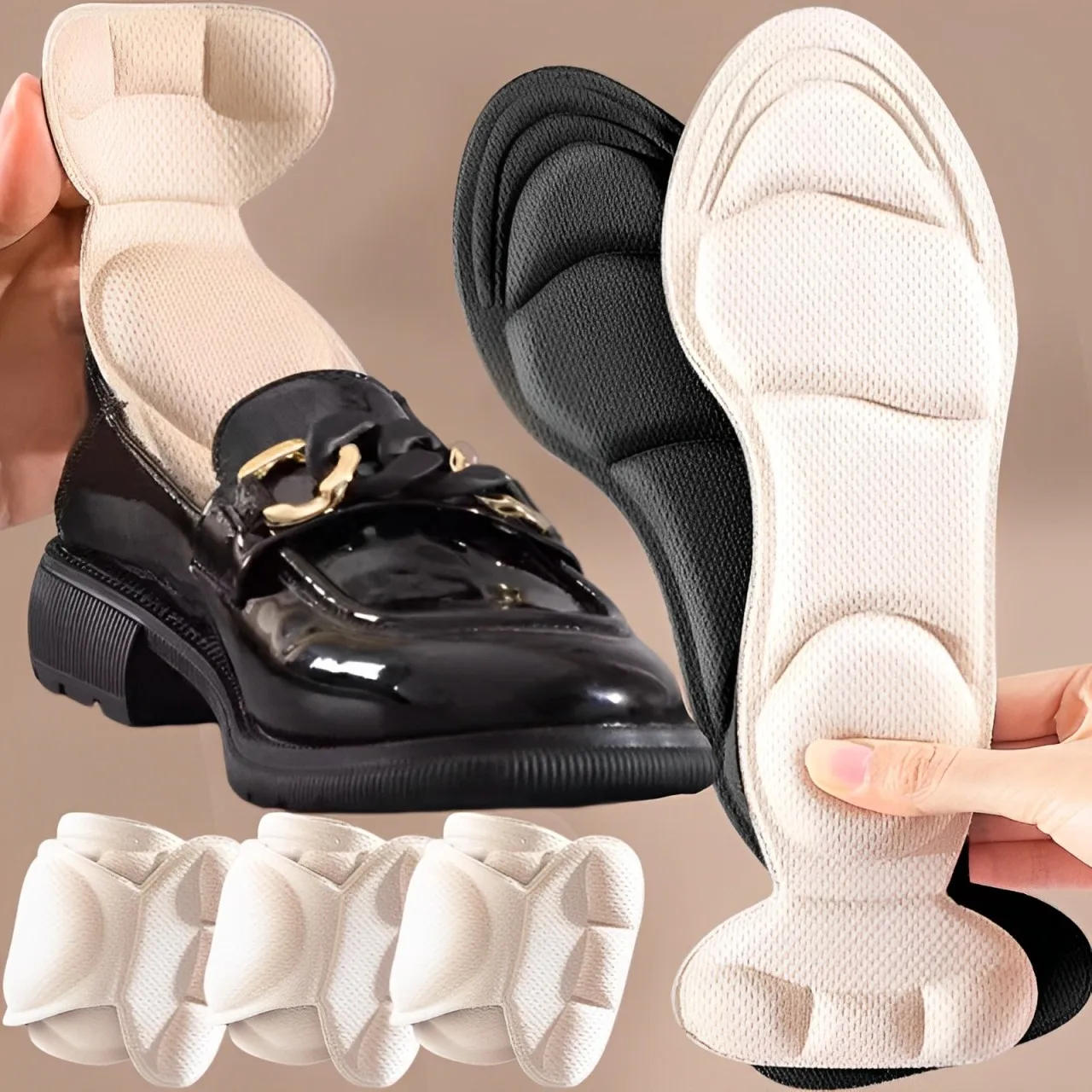 Description Picture 4 of item1 Pair 7 in 1 Memory Foam Insoles Women High-heel Shoes Insoles Anti-slip Cutable Insole Comfort Breathable Foot Care Pads