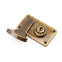 Y1UB Bronze Tone Leather Suitcase Buckle Box Vintage Metal Lock Antique Toggle Hasp L