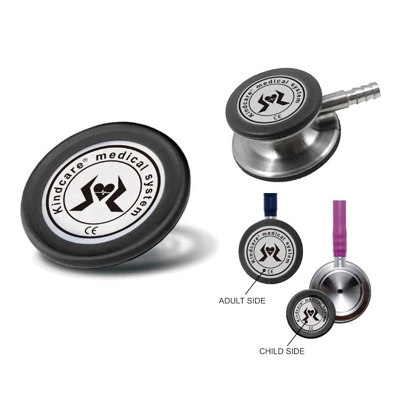 Description Picture 2 of itemMedical Stethoscope Spare Parts Replacement Rim Accessories Diaphragm with Rim Assembly Kit Black for Kindcare Stethoscope