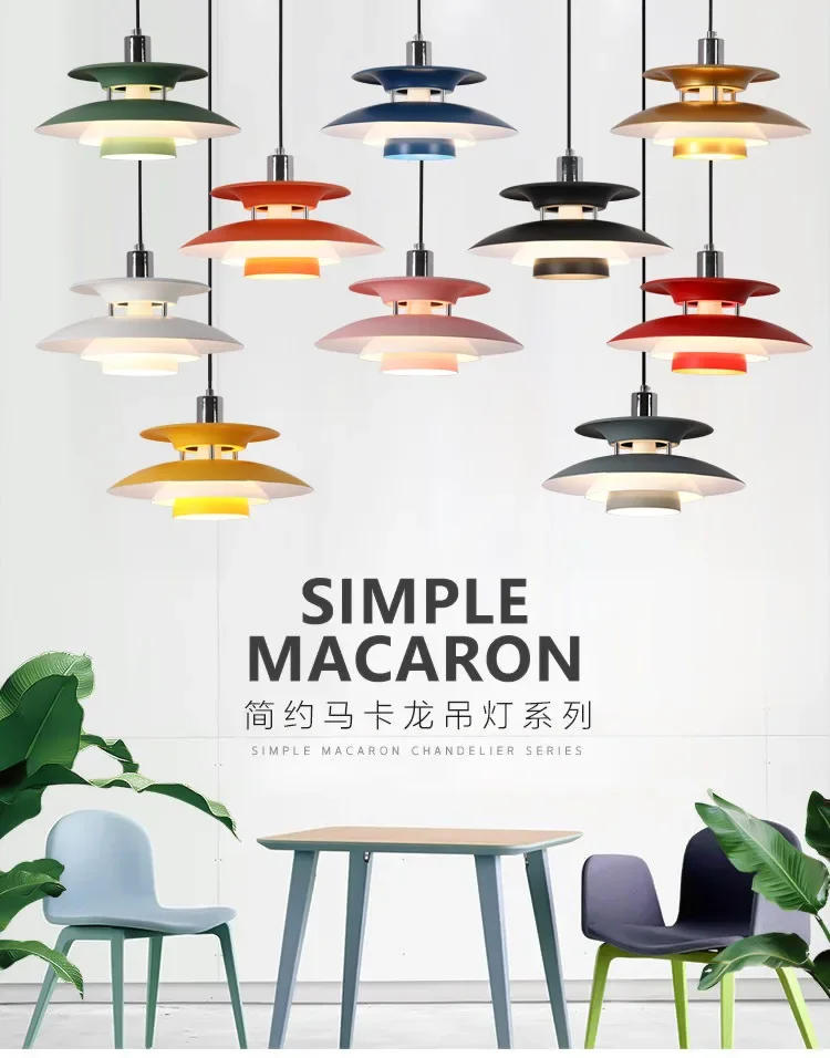 Description Picture 2 of itemModern LED Design Pendant Light Colorful Umbrella Shape Suspend Lamp for Living Room Simplicity E27 Color DroplightLuminaire