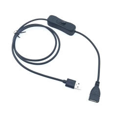 1m USB Cable Extension Cord With 304 Switch ON/OFF Cable Extension USB 2.0 A Male to A Female Extension Extender Cable