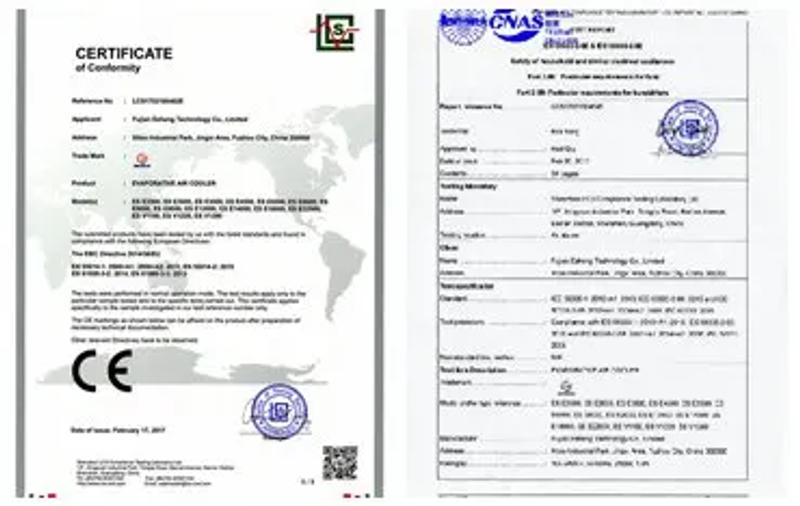 Description Picture 5 of item7500cmh Double Fan Evaporative Air Cooler With Three Side Cooling Pad