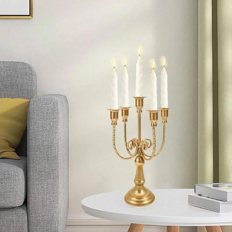 Description Picture 6 of itemVintage Golden Wrought Iron Candle Holders Elegant Metal Candle Cups for Table Decor Wedding Centerpieces Romantic Dinners