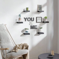 Black Square Floating Wall Shelf Small Shelves With Invisible Mounting Brackets For Living Room Wall Decor Home Decoration Gift