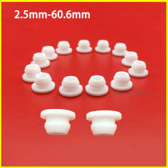 2.5mm-60.6mm White Silicone Rubber Hole Caps T-type Plug Cover Snap-on Gasket Blanking End Cap Seal Stopper