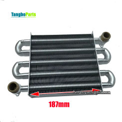 Gas Boiler Acceessories Combustion Chamber Length 187MM Heat Exchanger For BAXI Ferroli Bosch Vaillant Vanward Replacement