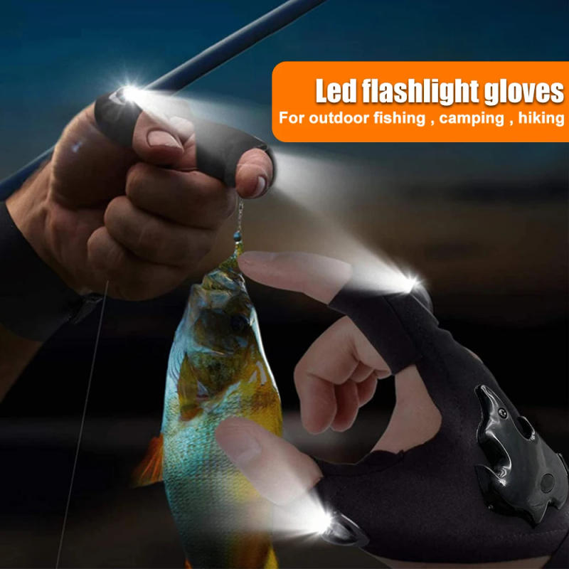 Description Picture 4 of itemLED Gloves Finger Lamp USB Rechargeable Magic Strap Hands Free Gloves Flashlight Outdoor Waterproof Rescue Repair Night Lighting