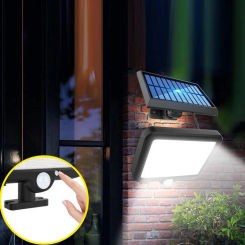 Solar Panel Wall Lamp Decorative Light Outdoor LED Solar Wall Light Waterproof PIR Motion Sensor Garden Street Lamp