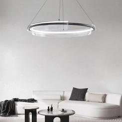 Minimalism Nordic Ring Led Chandeliers Acrylic Circle Living Room Pendant Lights Lighting Bedroom Hanging Lamps Luster Fixtures