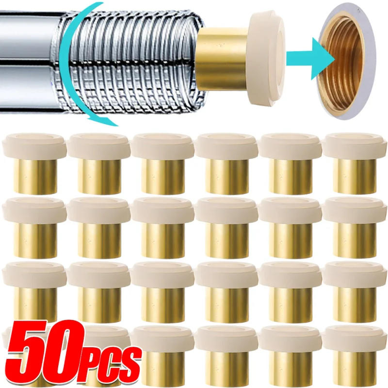 Description Picture 2 of item5-50Pcs Faucet Leak-proof Sealing Gasket Copper Core Silicone Washer Triangle Valve Threaded Hose Plugs Universal Leakage Gasket