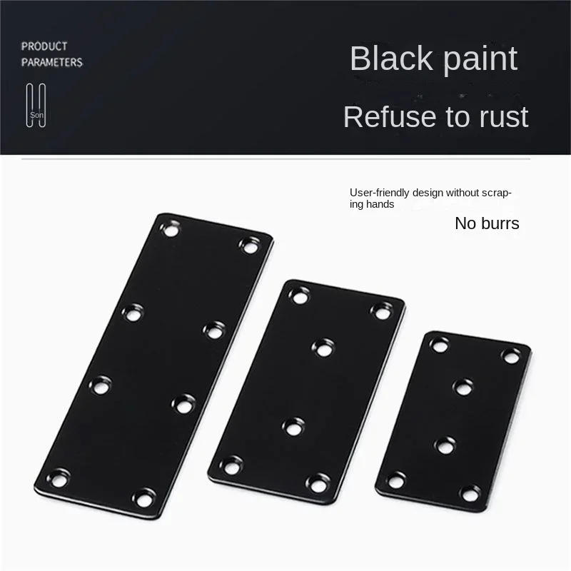 Description Picture 6 of item1PCS Furniture Black Stainless Steel 90 Degress  Angle Code Triangle Shelf Bracket L Type Reinforcement Fixed Connector