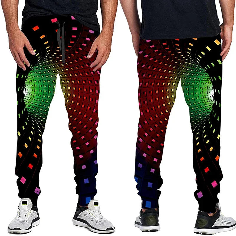 Description Picture 3 of itemEthnic Style Retro Clothing Drawstring Twill Painted Flared Trousers Casual Casual Trousers Goods Discount Men Clothing  Hip Hop