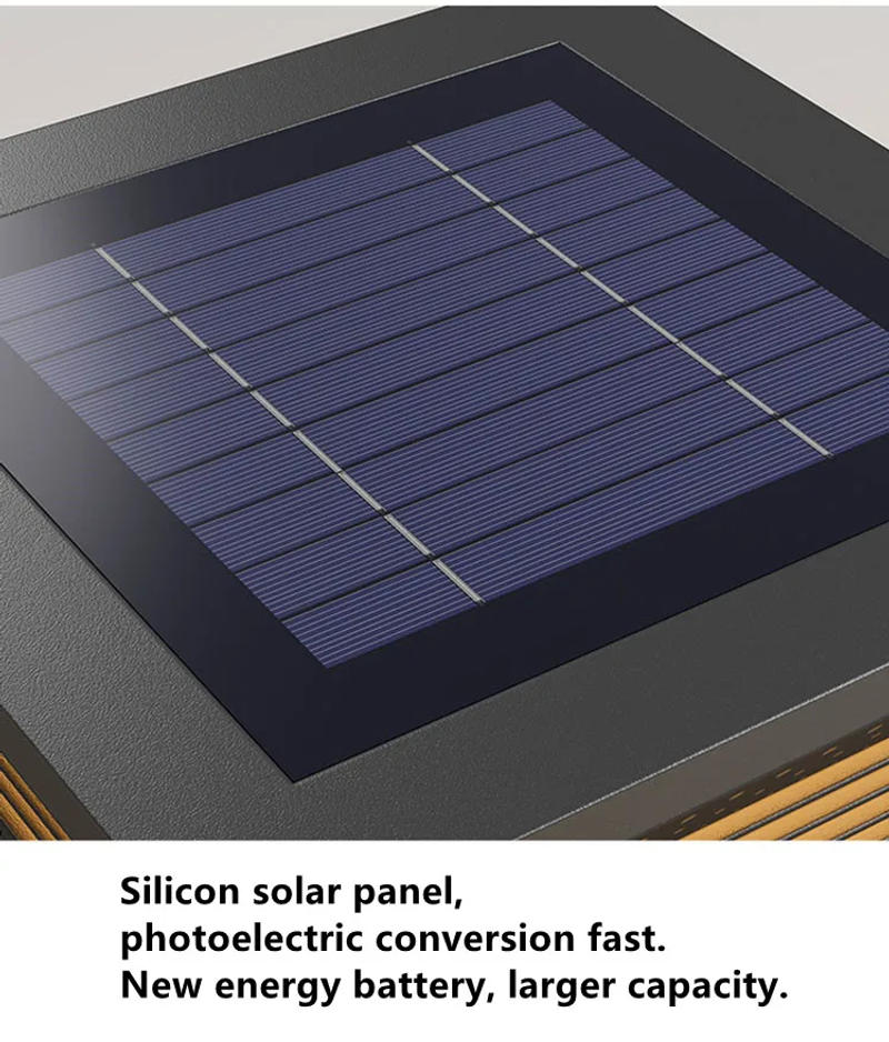 Description Picture 6 of itemOutdoor Courtyard LED Lawn Lamp Waterproof IP65 Garden Square Solar Street Light For Pillar Chapiter Fence Door Post Decoration