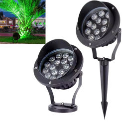 LED Landscape Lighting 12W18W 24W Outdoor Flood lights Spike Spotlight DC12V110V 220V Garden lamp RGB LED Lawn light Tree lamp
