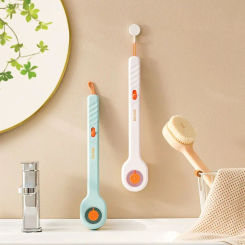Long Handle Shower Brush Soft Hair Exfoliation Comfortable Bath Brush With Soap Dispenser Massage Brush For Bathroom Home
