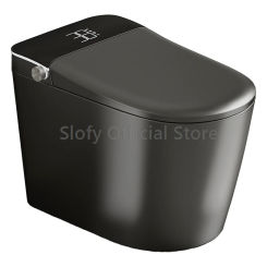 Luxury Elongated Smart Toilet Bidet Built In Water Tank Heated Seat Intelligent Integrated Toilet Night Light Automatic Flush