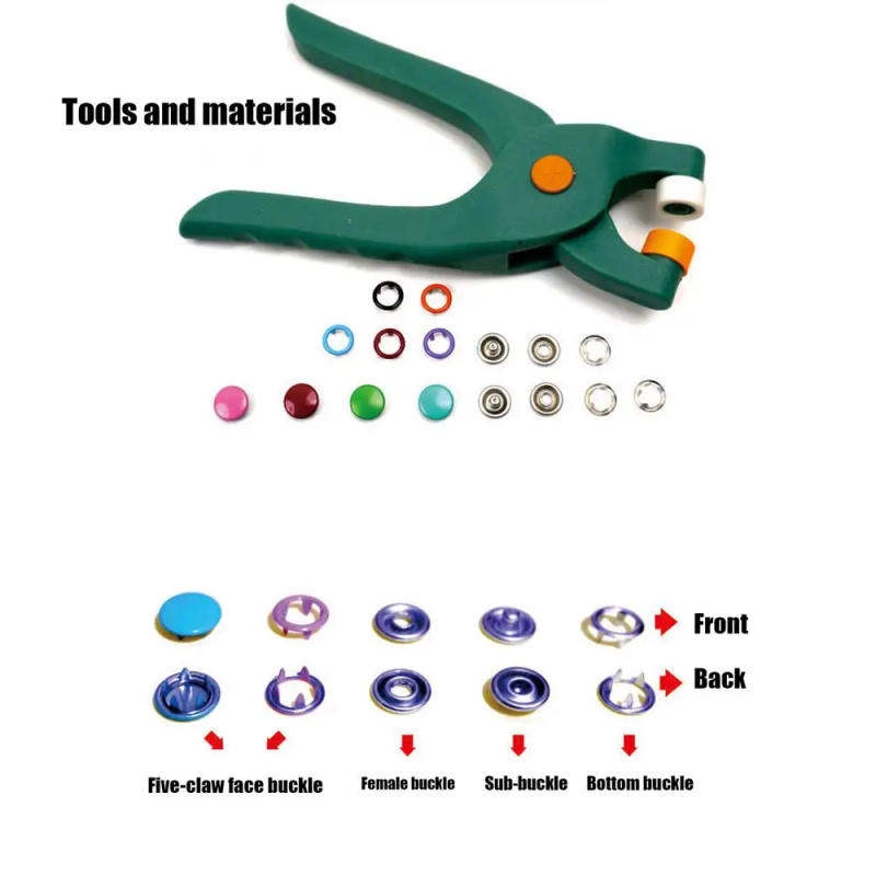 Description Picture 2 of itemGrommet Kit For Fabric Heavy Duty Grommet Tool Kit Manual Press Machine Heavy Duty Punch Pliers Eyelet Grommet Hand Press Kit