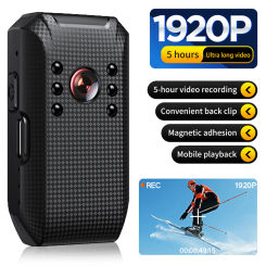 Mini Camera 1920P HD Digital Sports DV Body Cam Motion Recorder Back Clip Camcorder Site Enforcement Recorder