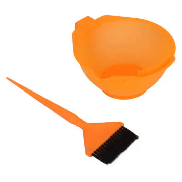 Orange Hair Dyeing Tool Professional Hairdressing Dye Hair Coloring Brush Comb Bowl Set for Salon Hairbrush