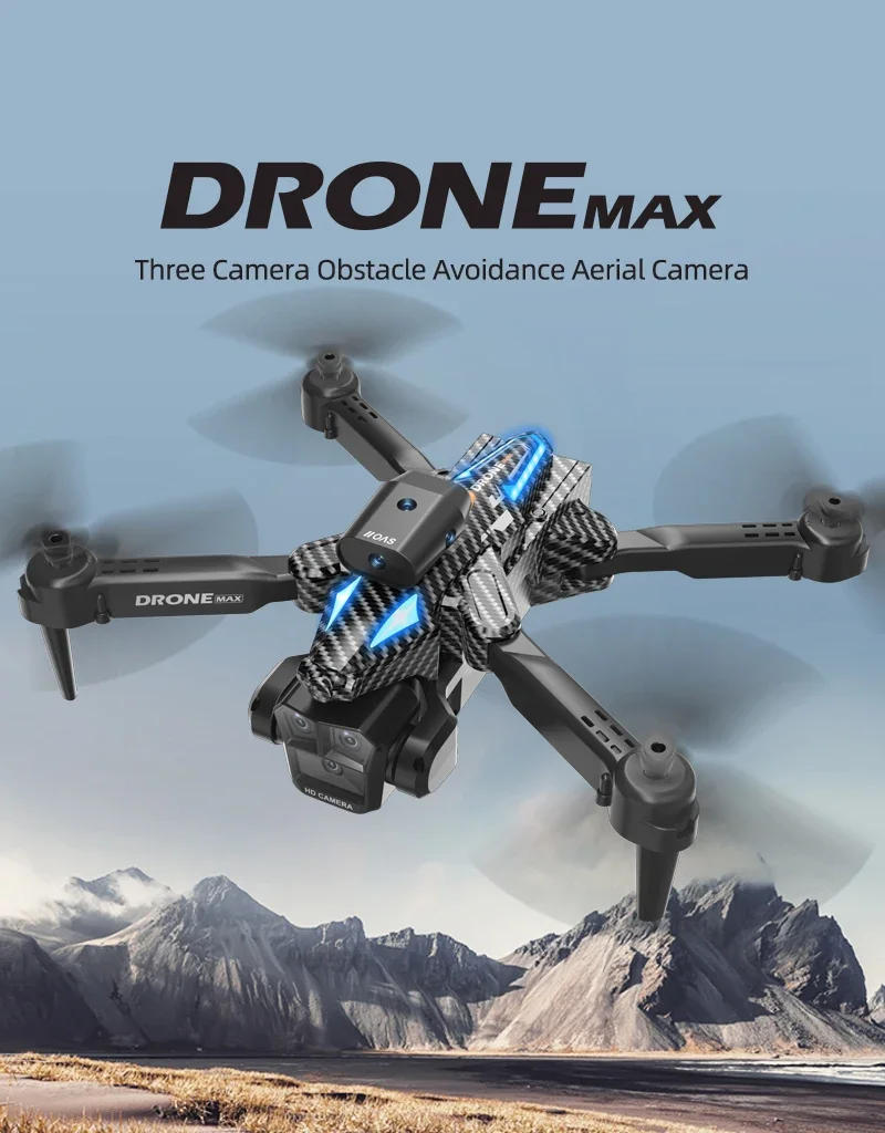 Description Picture 2 of itemC10 Max Drone Three Camera HD 4K Mini Drones Obstacle Avoidance Dron Wifi FPV Quadcopter Remote Control Aircraft Helicopter Toys